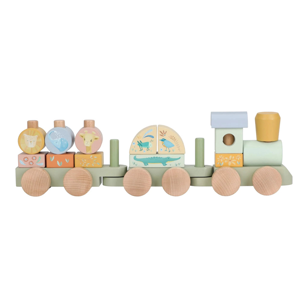 Little Dutch Wooden Safari Stacking Train