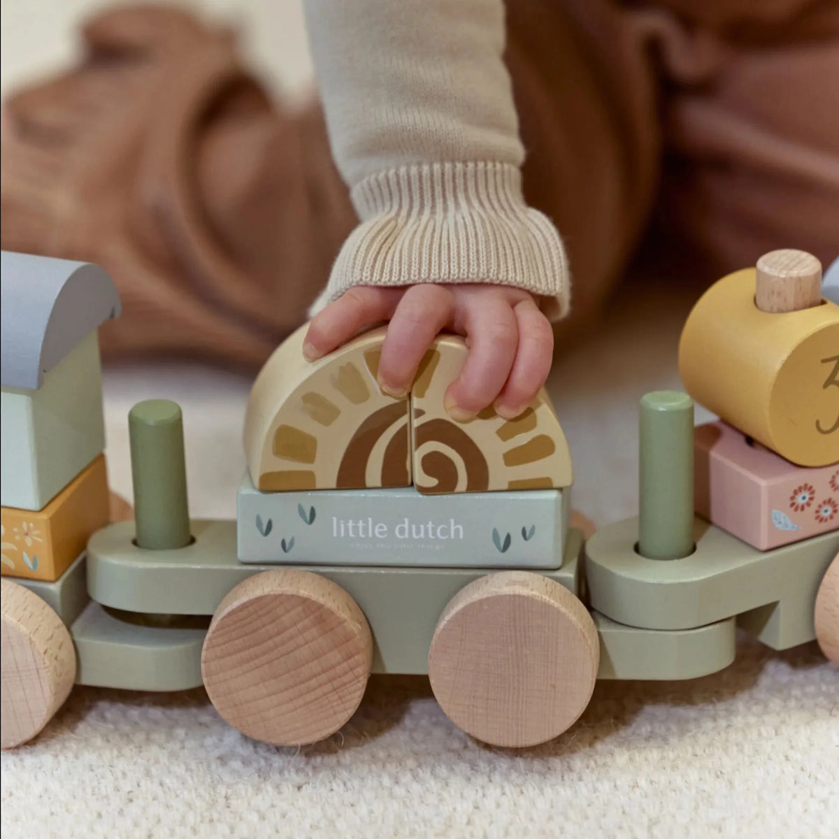 Little Dutch Wooden Safari Stacking Train
