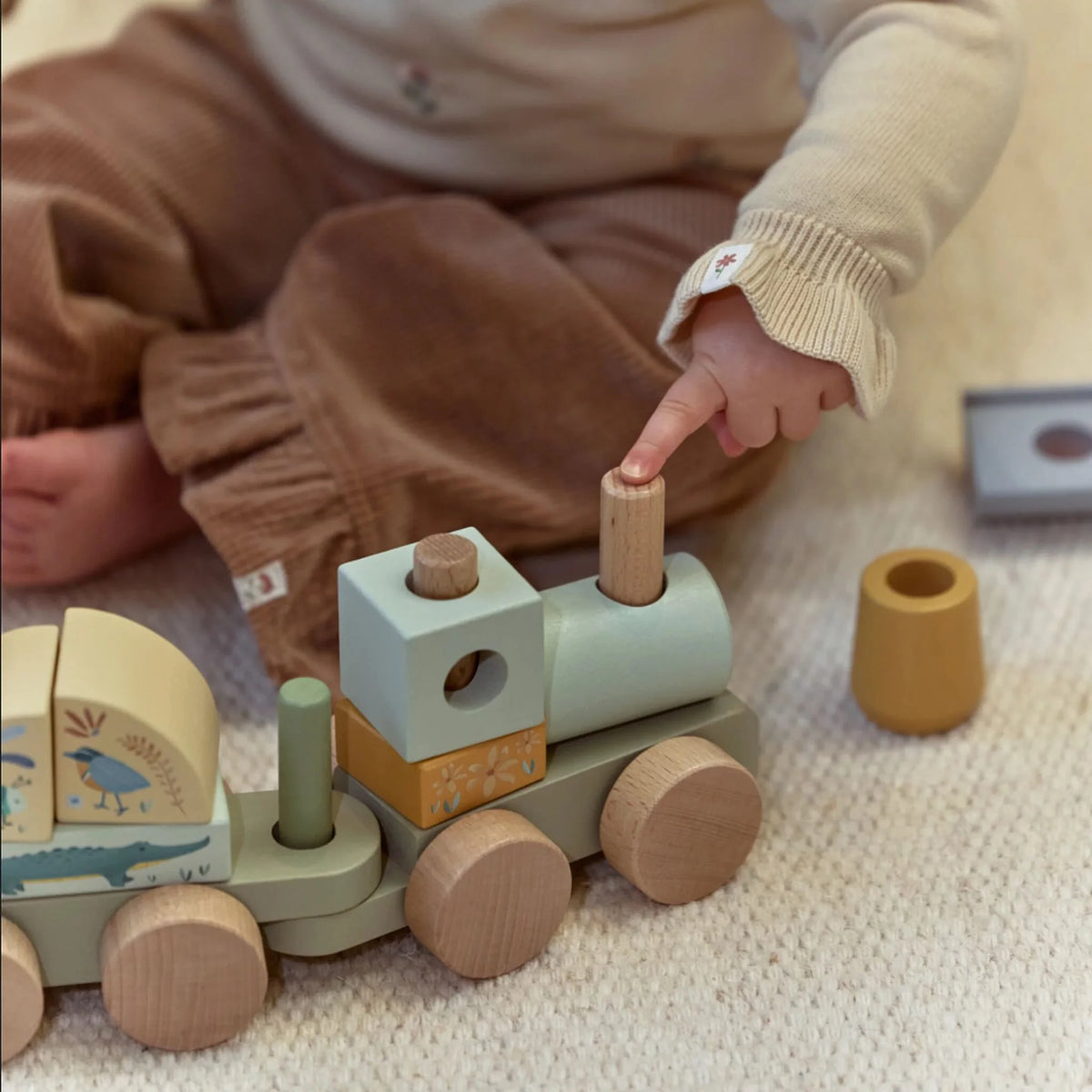 Little Dutch Wooden Safari Stacking Train