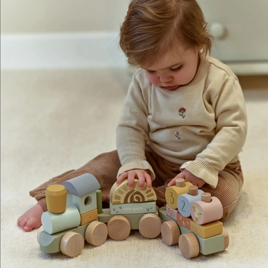 Little Dutch Wooden Safari Stacking Train