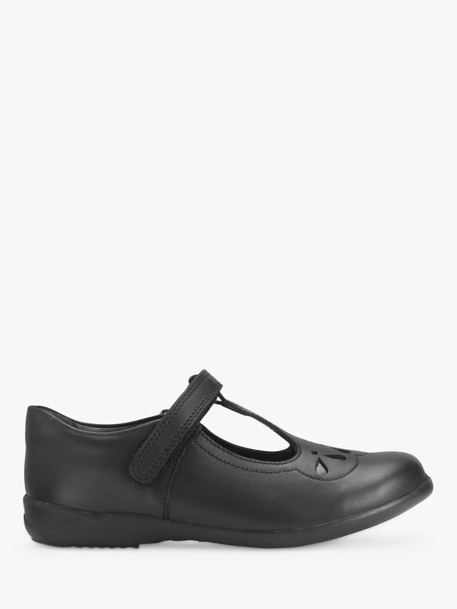 Start-Rite, Novel, Black Leather, Dual Fit, T-Bar School Shoe