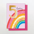 Birthday Card Age 5 Rainbow