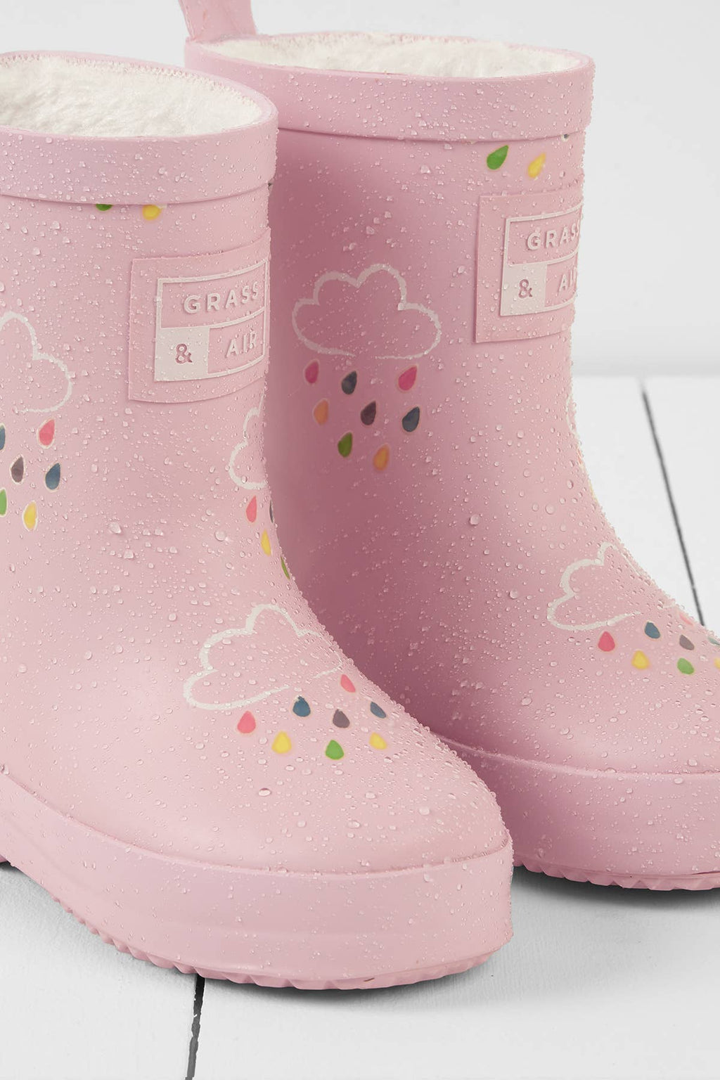 Baby Pink Colour-Changing Kids Wellies: UK3