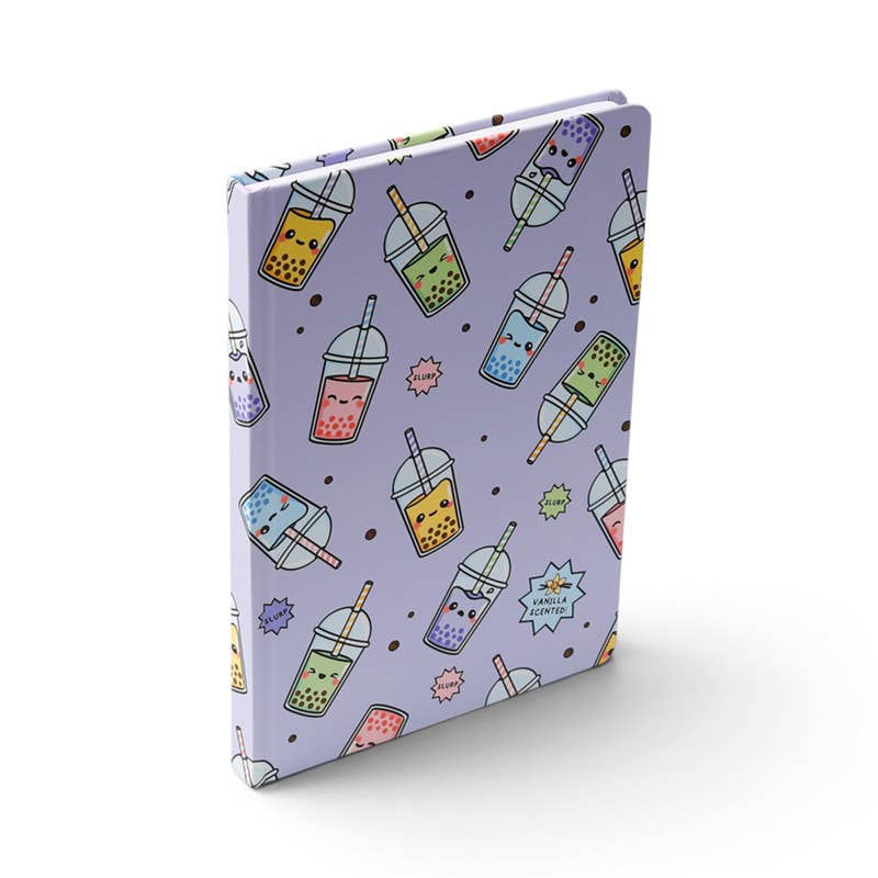Foodiemals Bubble Tea Recycled Paper A5 Scented Notebook