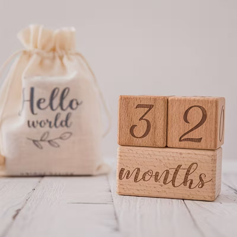 Wooden Milestone Cubes