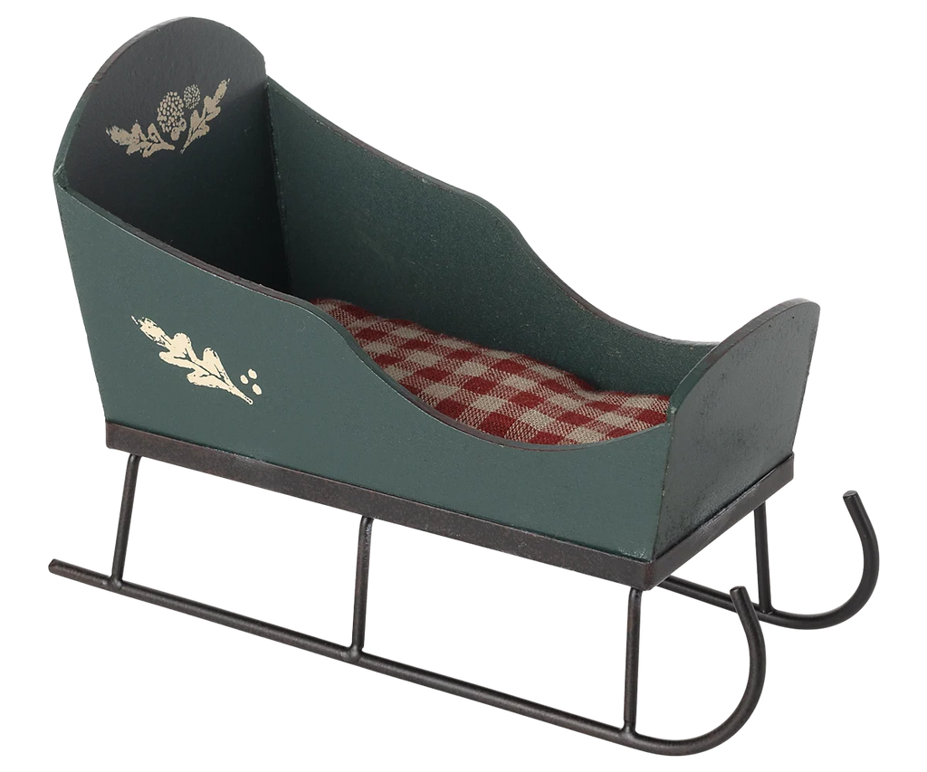 Maileg, Sleigh, Mini-Green