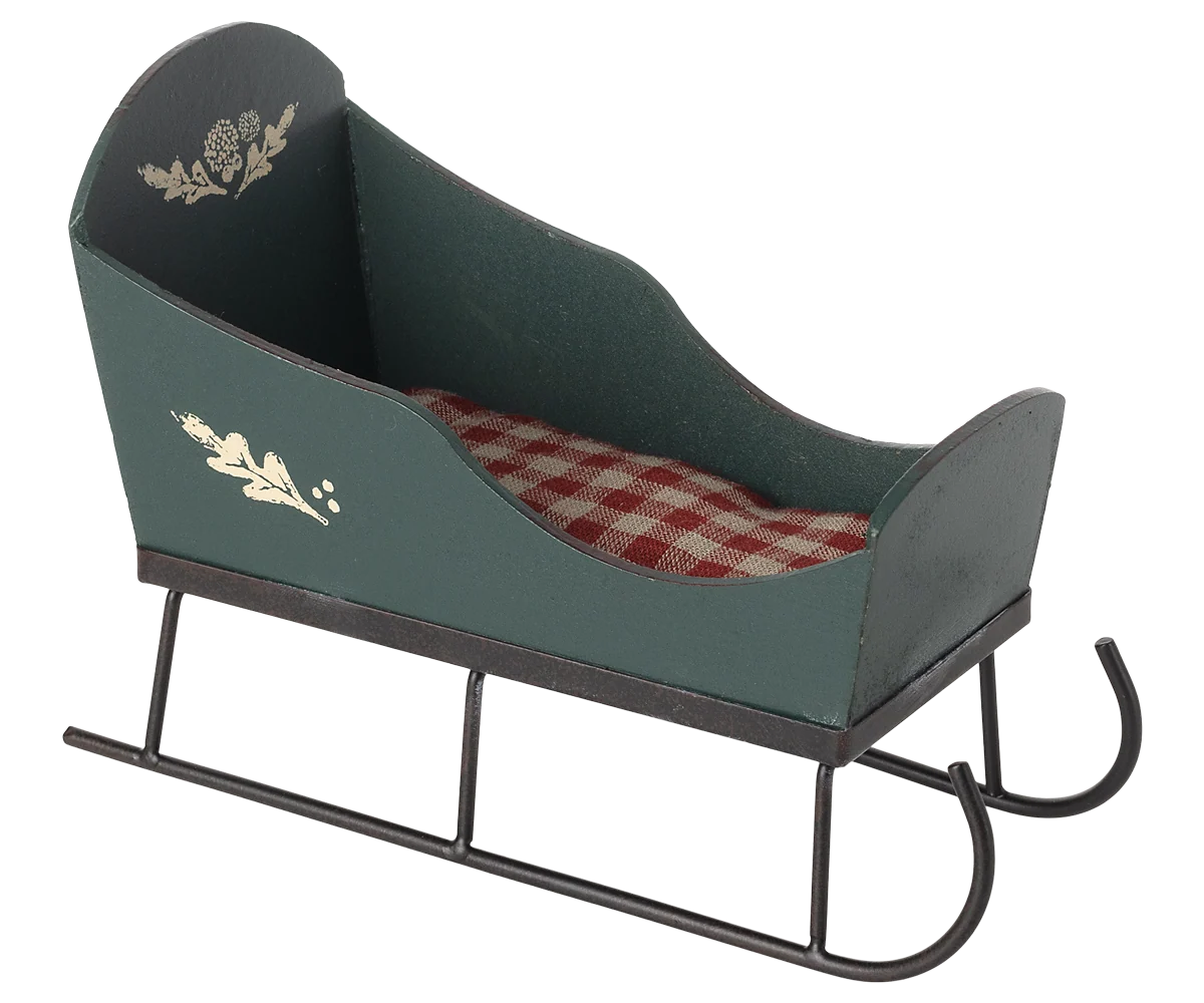 Maileg, Sleigh, Mini-Green