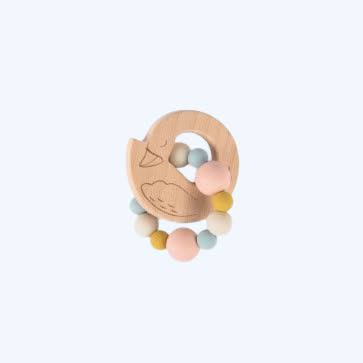 Moulin Rosy Swan teething ring La Petite Ecole de