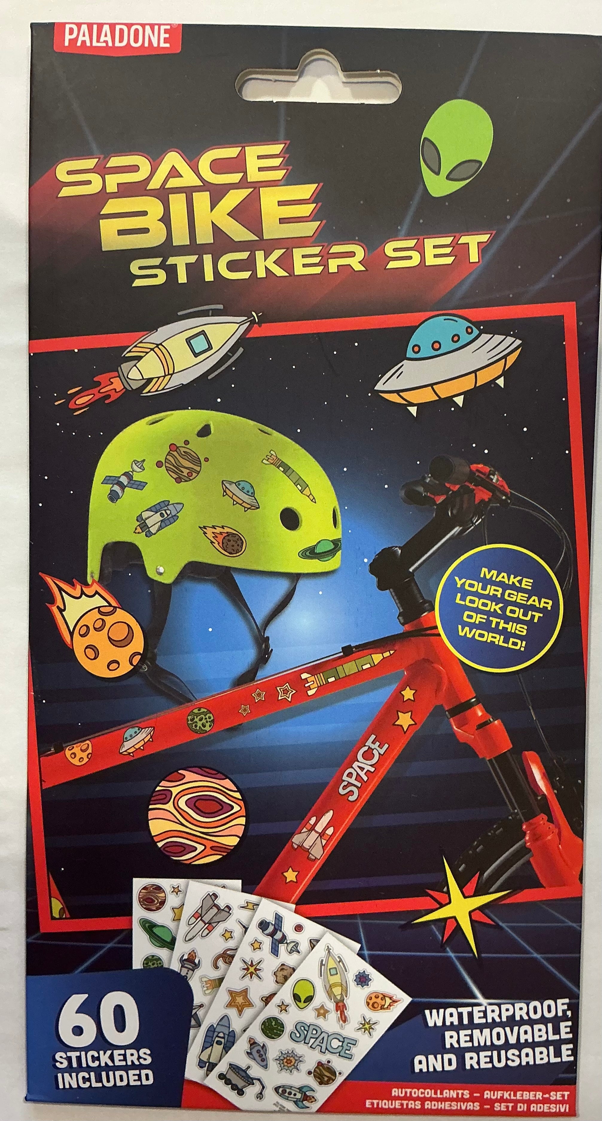 Paladone space bike sticker set