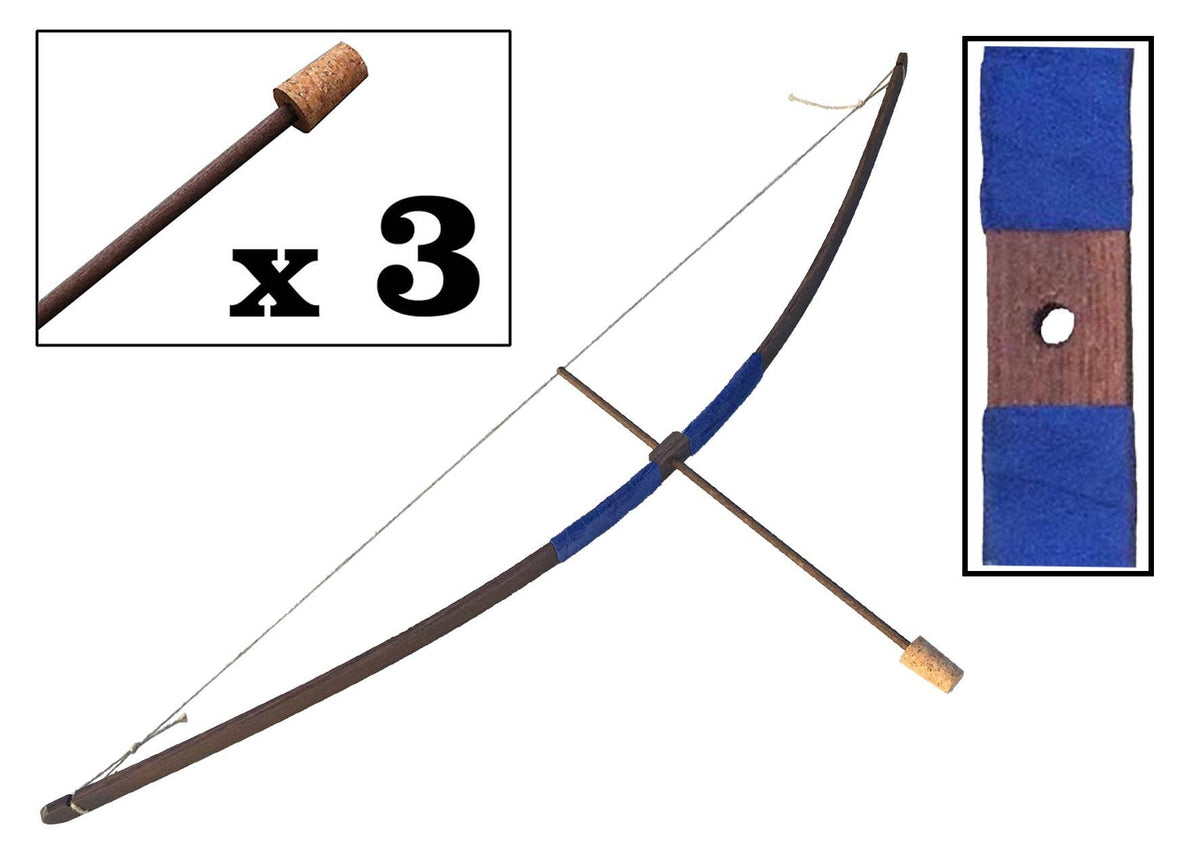 BOW RUSTIK SUEDE HANDLE S + 3 CORK TIP ARROWS - ST454F: RED