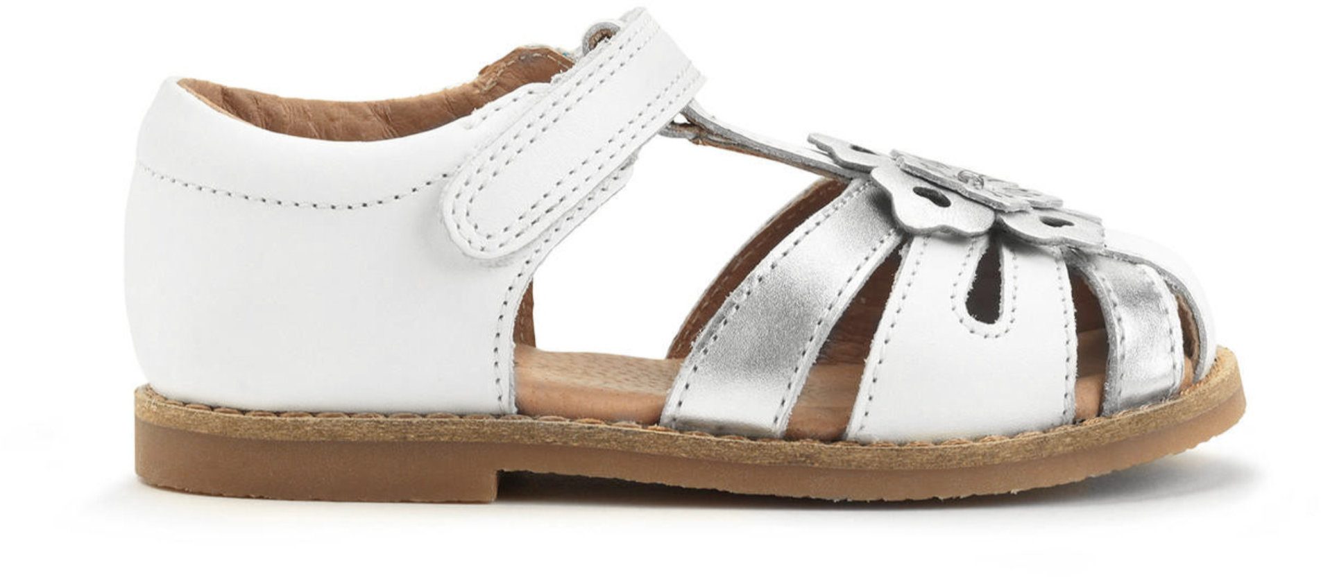 Startrite Closed Toe Flora Sandals White Silver
