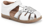 Startrite Closed Toe Flora Sandals White Silver