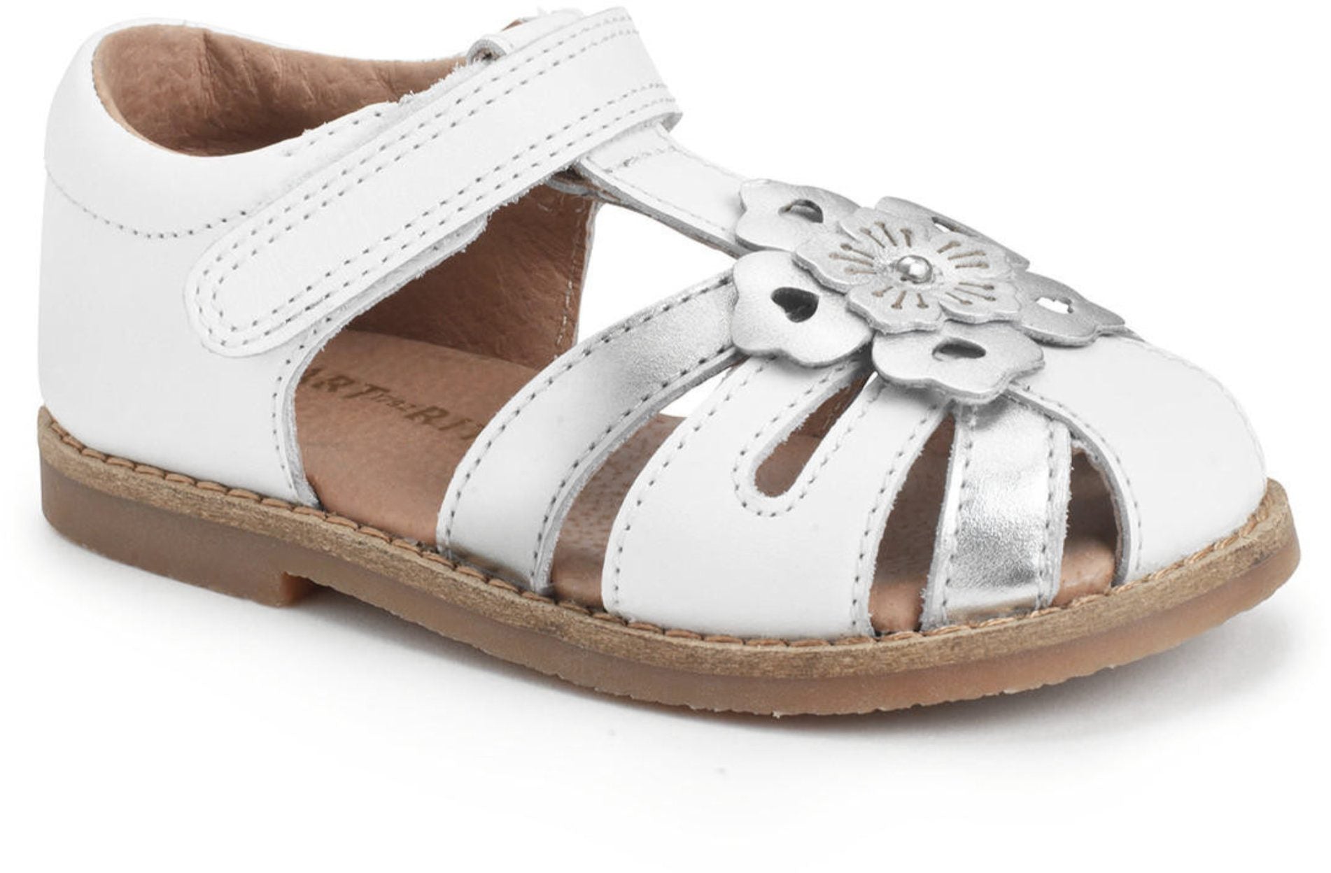 Startrite Closed Toe Flora Sandals White Silver