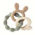 Silicone baby teether- Beige Bunny