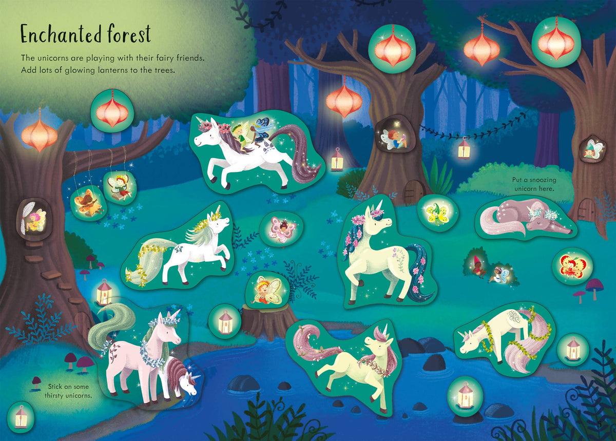 Usborne Sparkly Unicorns Sticker Book – for Ages 3-5