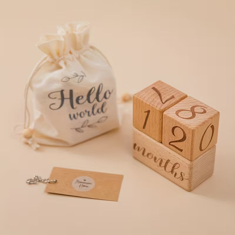 Wooden Milestone Cubes