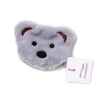 Teddy face purse with zip 9x8cm