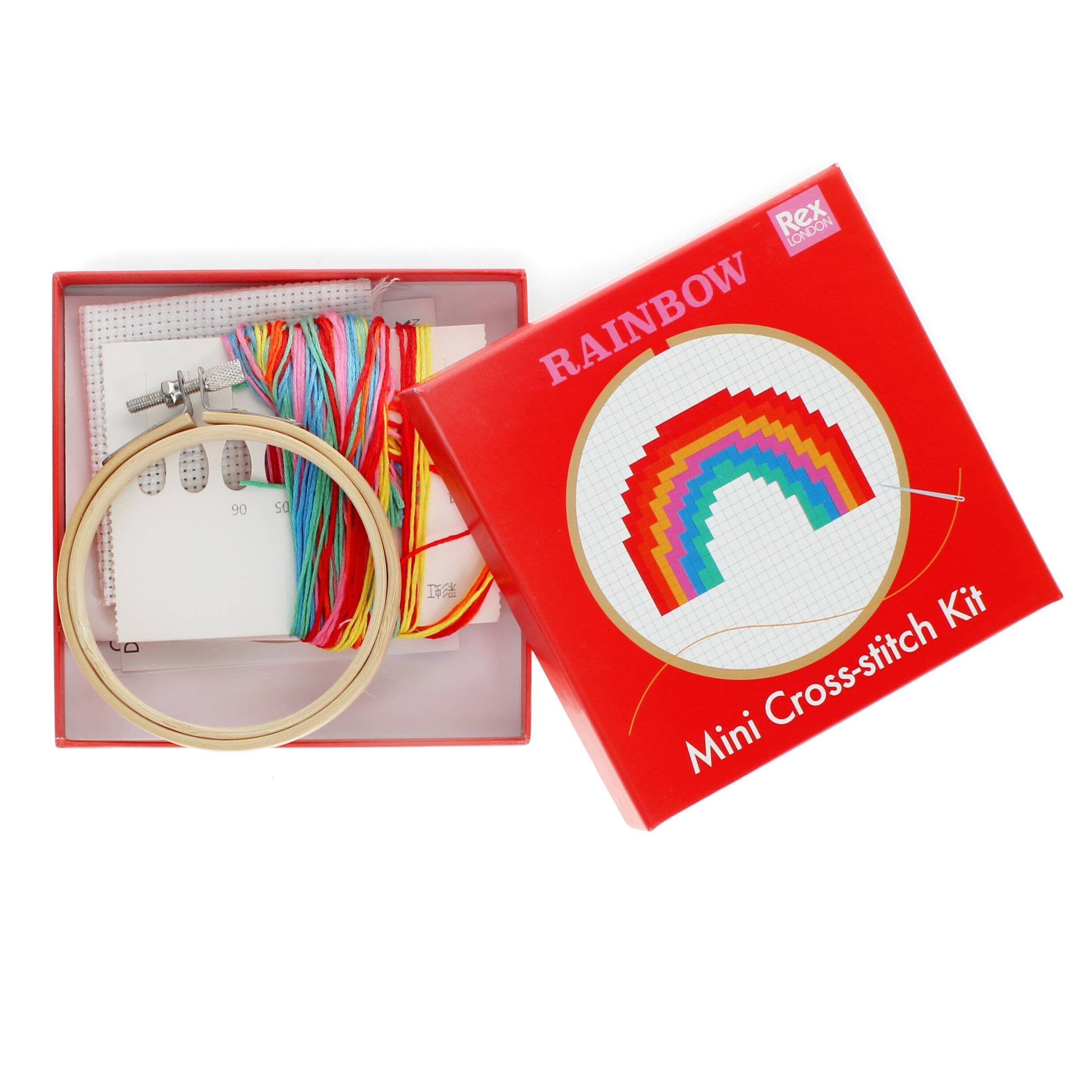Rex London Mini Cross-Stitch Kit Rainbow