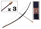 BOW RUSTIK SUEDE HANDLE S + 3 CORK TIP ARROWS - ST454F: RED
