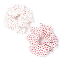Heart and Cherry print scrunchies.