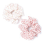 Heart and Cherry print scrunchies.