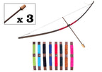 BOW RUSTIK SUEDE HANDLE S + 3 CORK TIP ARROWS - ST454F: RED