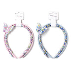 Card of 2 Floral fabric covered alicebands