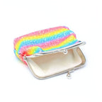 Rainbow Glitter Clasp Purse 9X7cm