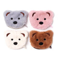 Teddy face purse with zip 9x8cm