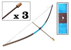 BOW RUSTIK SUEDE HANDLE S + 3 CORK TIP ARROWS - ST454F: RED