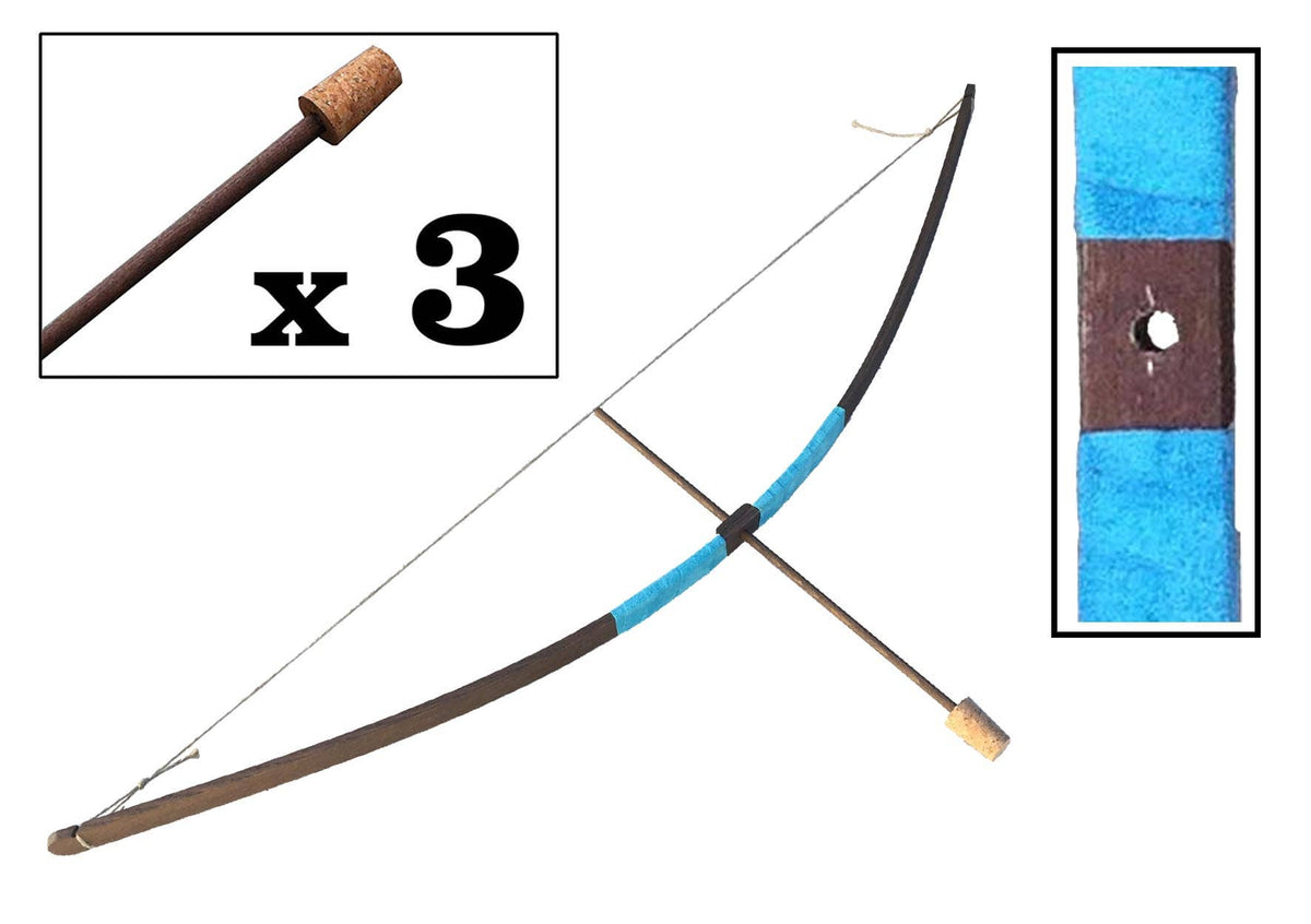 BOW RUSTIK SUEDE HANDLE S + 3 CORK TIP ARROWS - ST454F: RED
