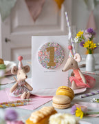 Birthday Badge Age 1 - Liberty Michelle Fabric