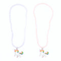 Beaded Necklace With Unicorn Pendant