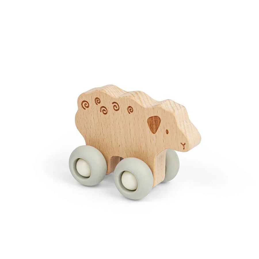 Bigjigs Wooden Farm Animals on wheels