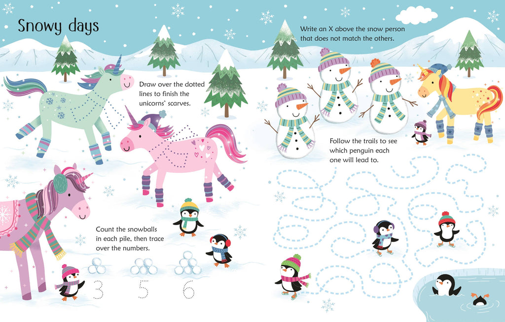 Usborne Wipe-Clean Unicorn Activities – Picture Book for Ages 3-5