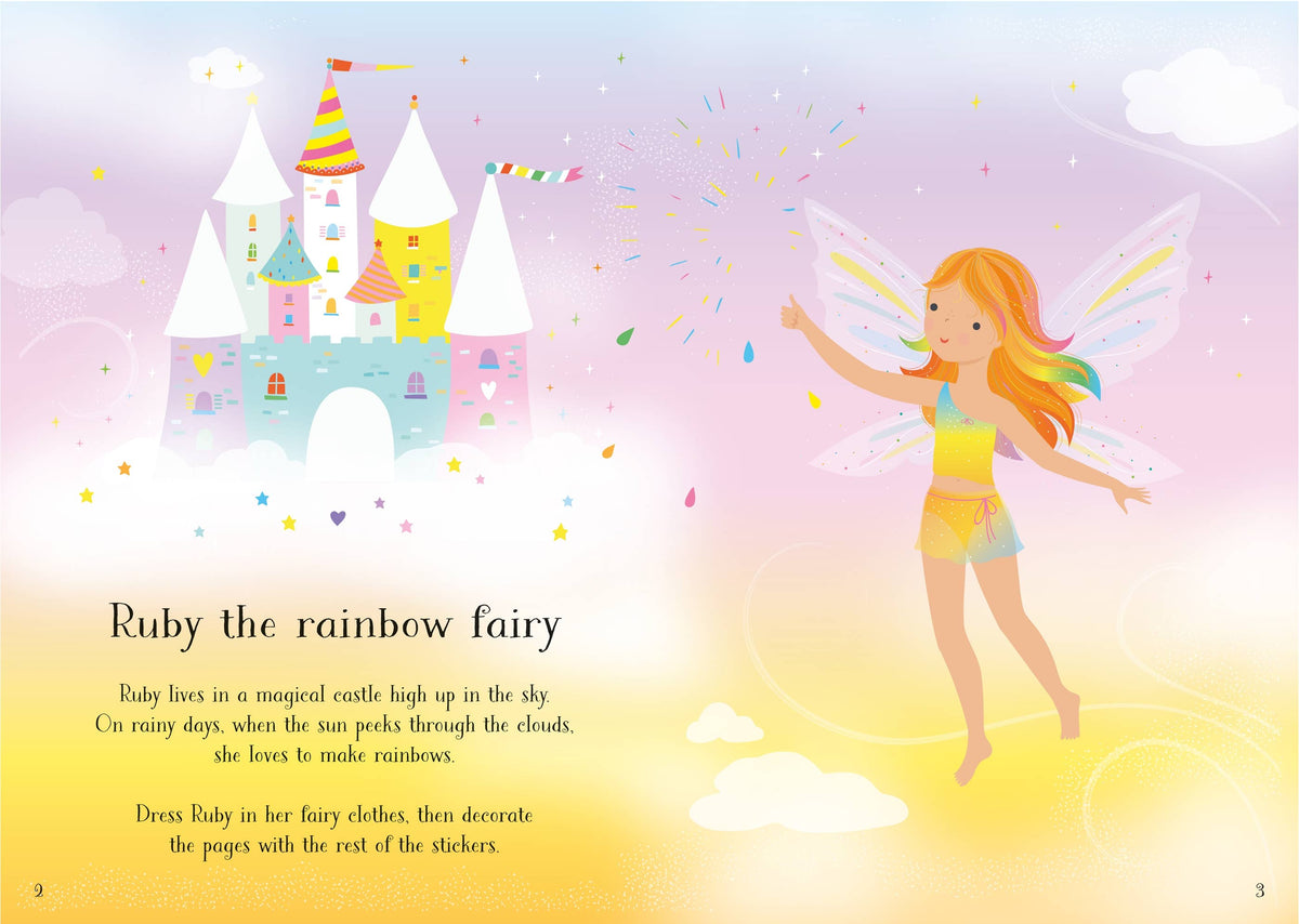 Usborne Little Sticker Dolly Dressing Rainbow Fairy – for Ages 4-7