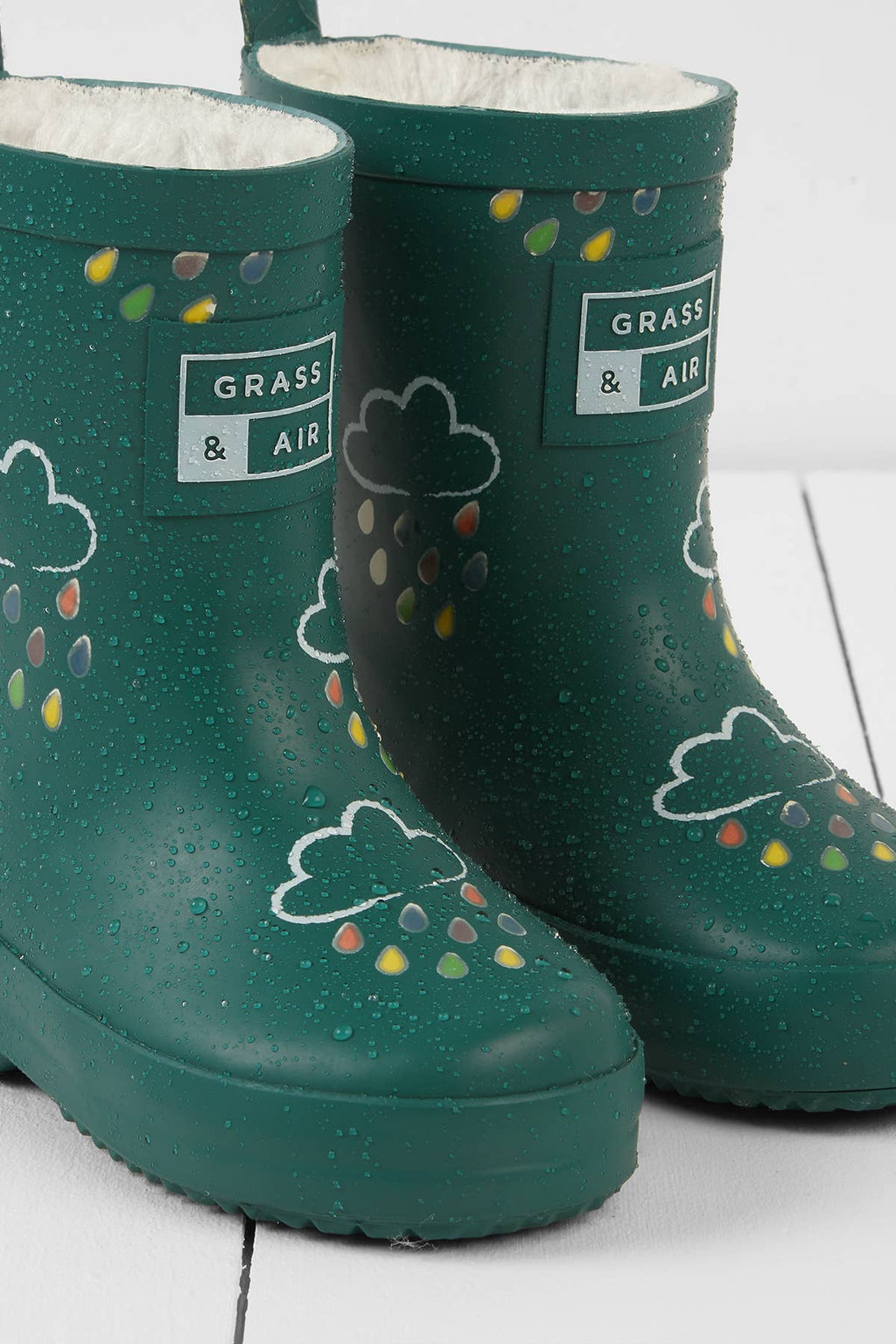 Spruce Green Colour-Changing Kids Wellies: UK4