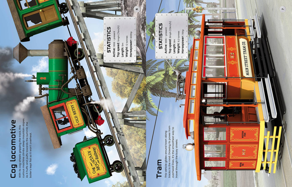 Usborne Railway Museum Build Your Own Trains Sticker Book