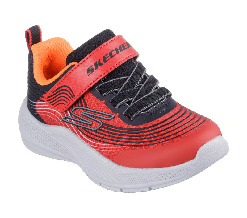 Skechers Infant Boys Microspec Advance Trainers Red/Black