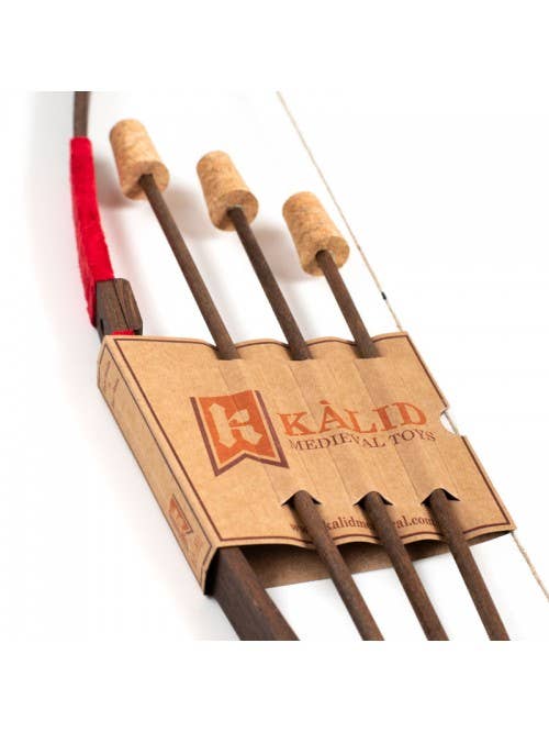 BOW RUSTIK SUEDE HANDLE S + 3 CORK TIP ARROWS - ST454F: RED