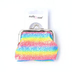 Rainbow Glitter Clasp Purse 9X7cm