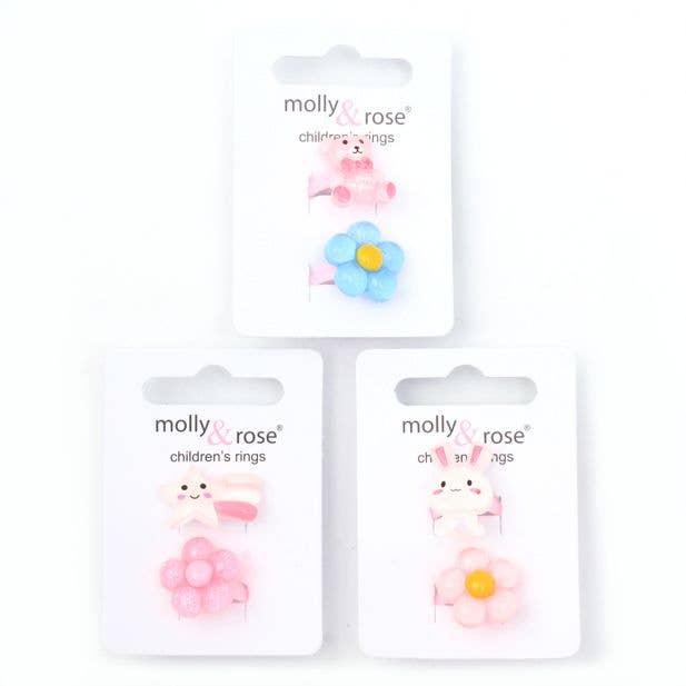Card Of 2 Assorted Childrens Rings