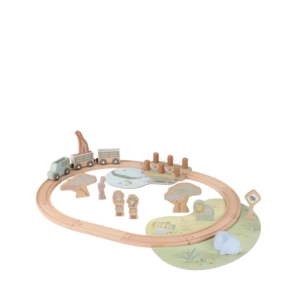 Little Dutch, Wooden Train Set, Safari