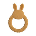 Silicone Baby Ring Teether- Mustard Bunny