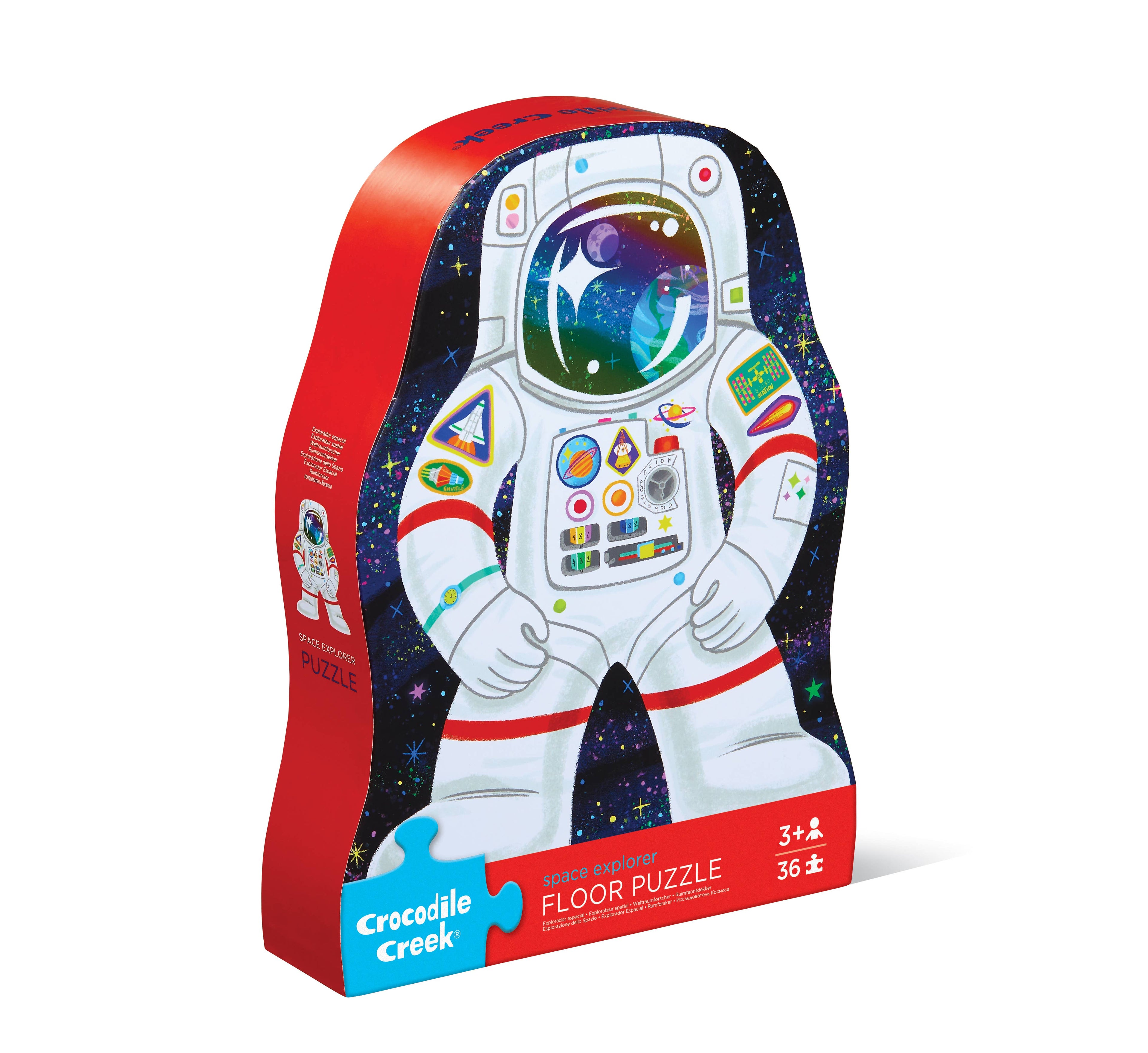 Crocodile Creek 36 Piece Shaped Box Puzzles Space Explorer