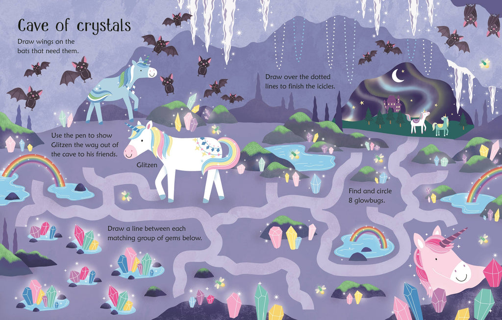 Usborne Wipe-Clean Unicorn Activities – Picture Book for Ages 3-5