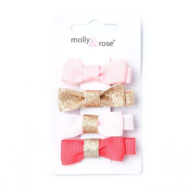 Card of 4 Assorted Bow Beak Clips