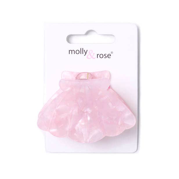 Pastel Pearlescent shell shaped clamp