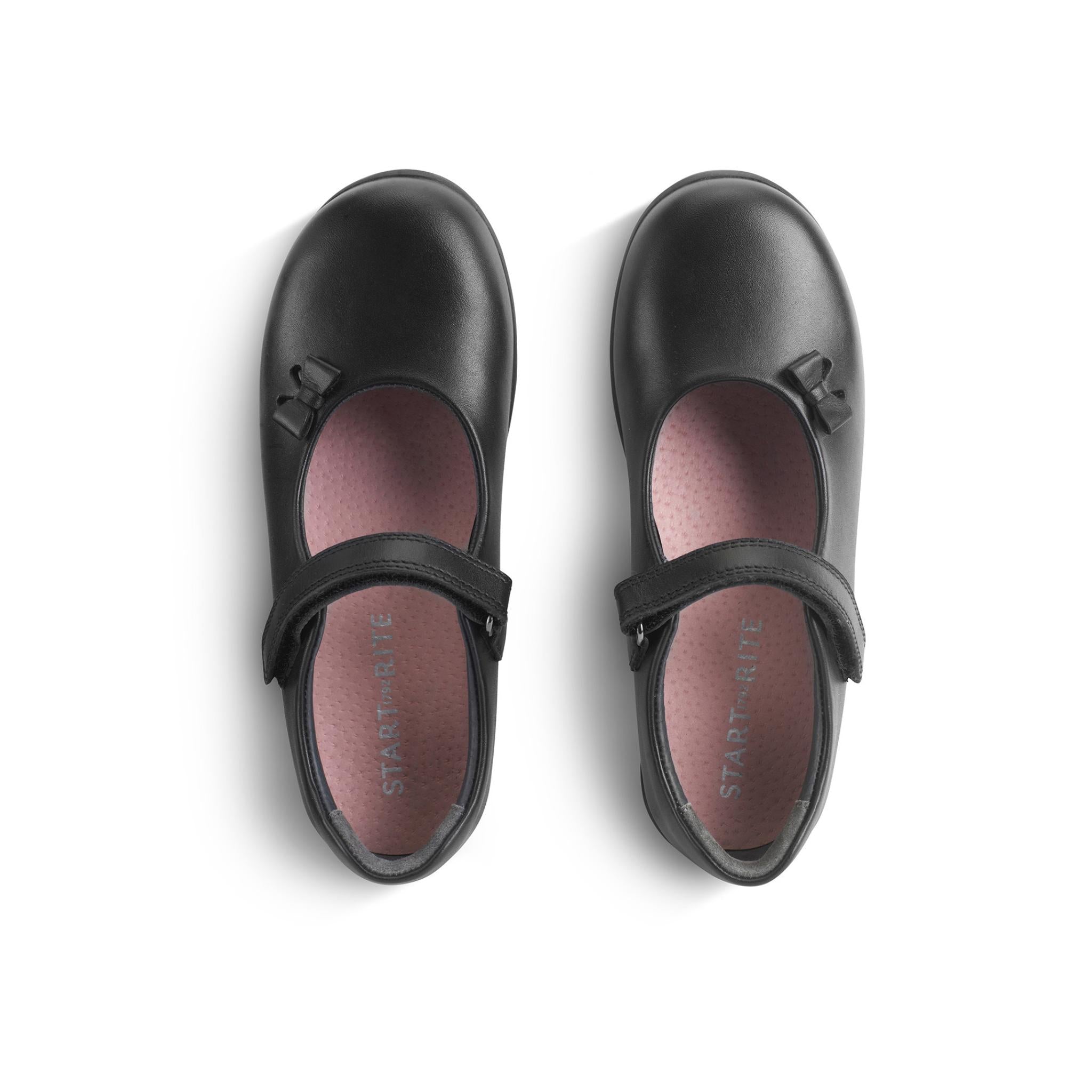 Start-Rite, Ribbon Black Leather School Shoe