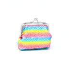 Rainbow Glitter Clasp Purse 9X7cm